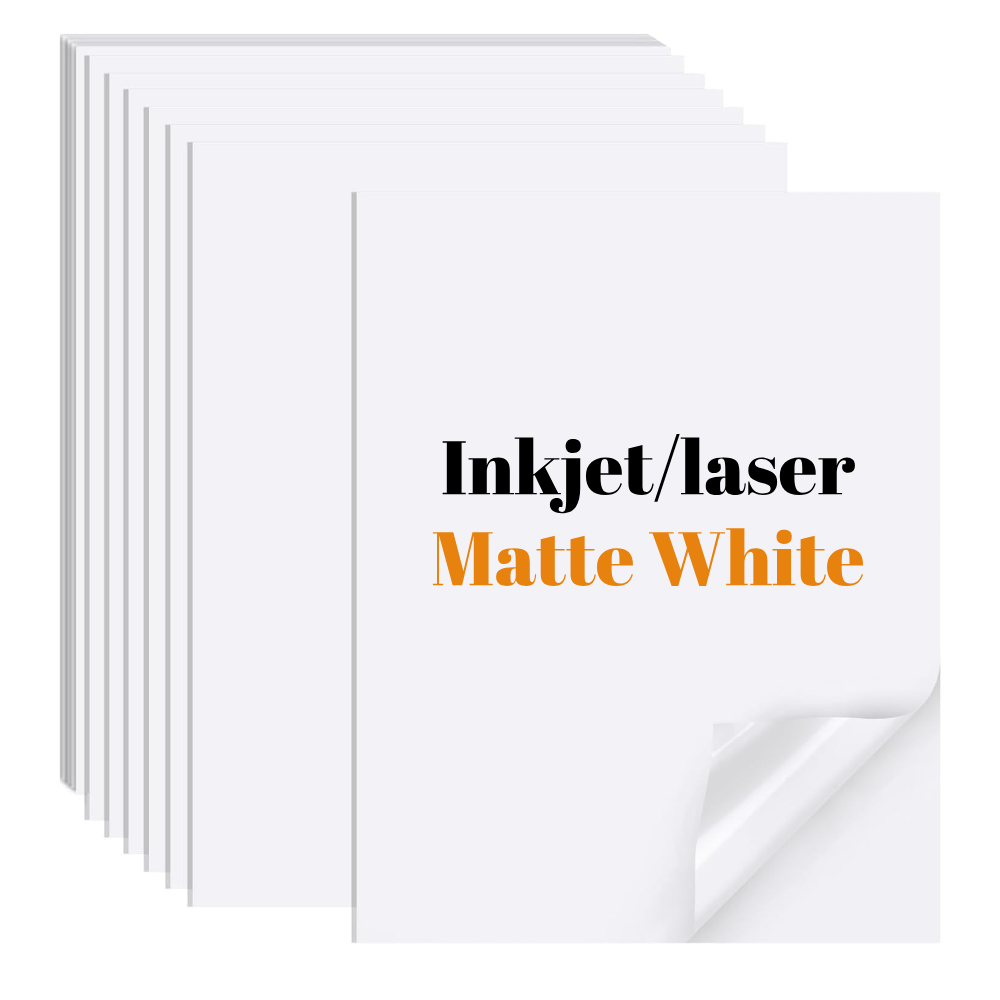 Commercial Vinyl Printing - 10/20/30/40/50 Yaprak A4 Mat Beyaz Vinil