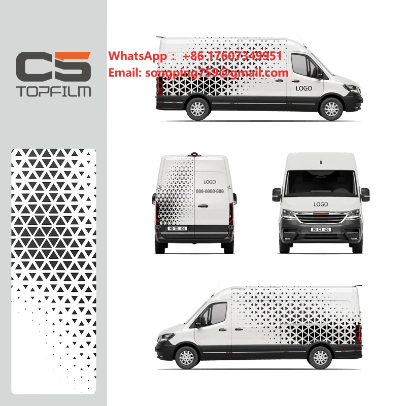 Commercial Vinyl Printing - Özel Baskılı Araç Kaplama Vinili Siyah