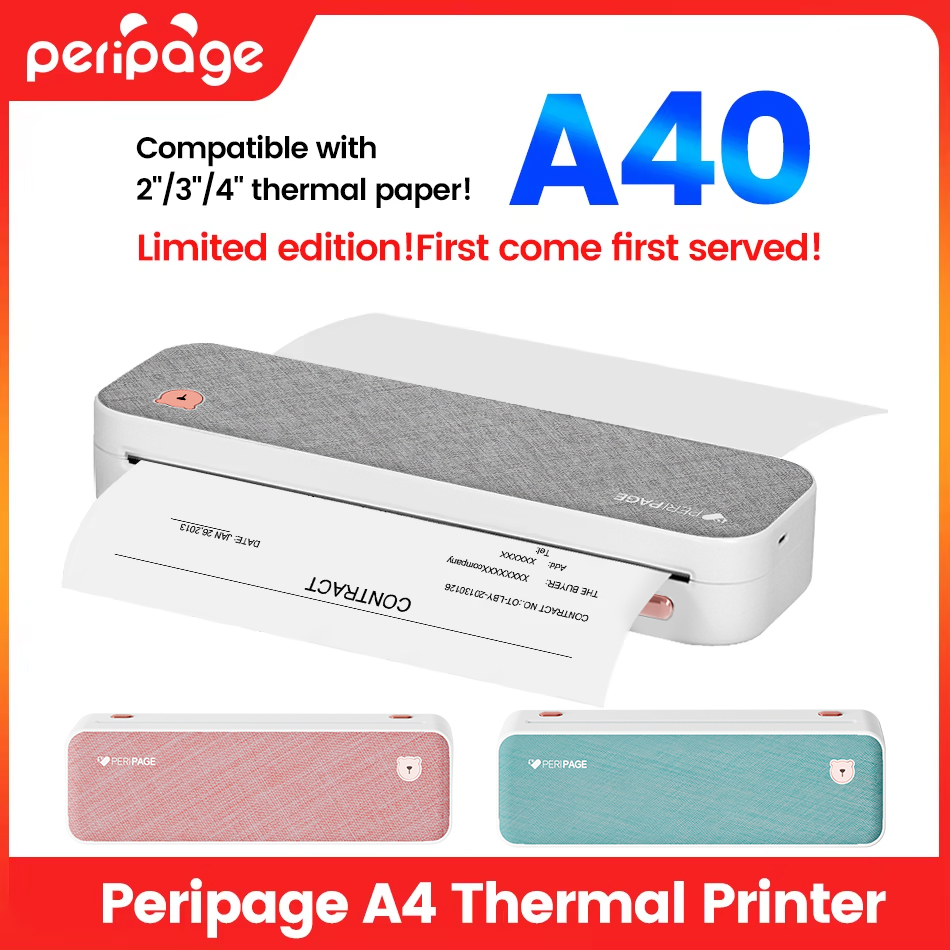 Commercial Book Printing Machines - Peripage A4 Taşınabilir Yazıcı Transfer Kağıdı