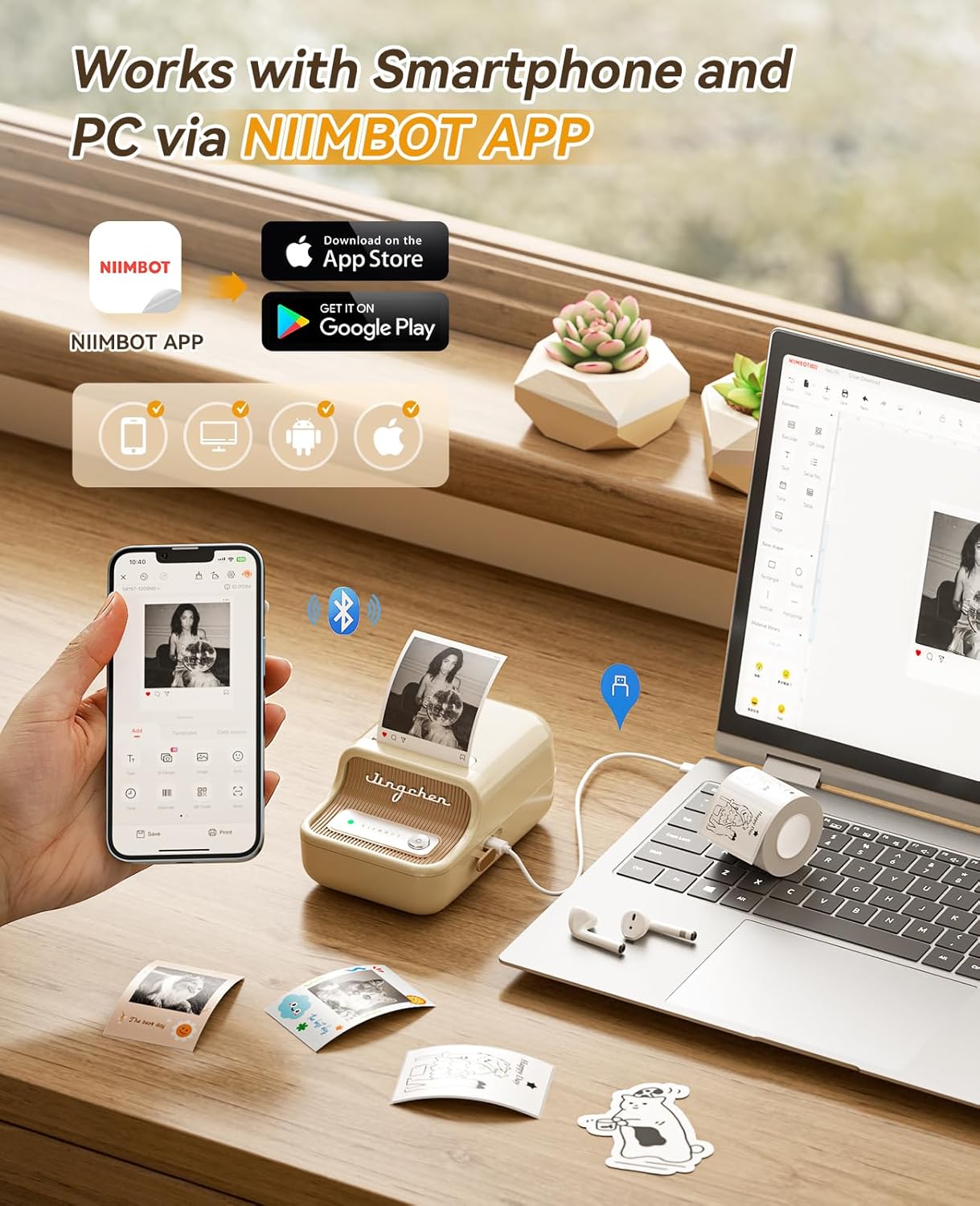 300 DPI Kablosuz Niimbot B21Pr - Commercial Photo Printer incelemesi ve fiyatı